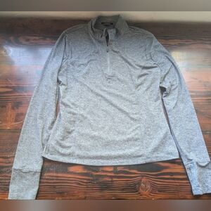 Zobha Heather Gray Quarter-Zip Pullover (Size L)